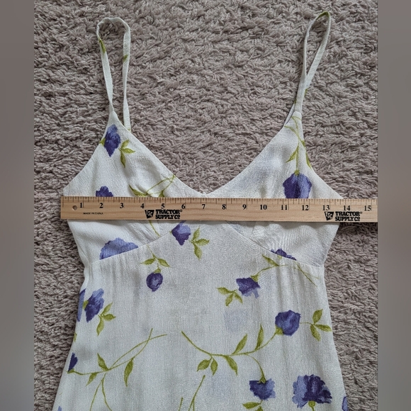 Topshop Rare Vintage 90s Made in UK Floral Lace-Up Slip Dress - Picture 8 of 16